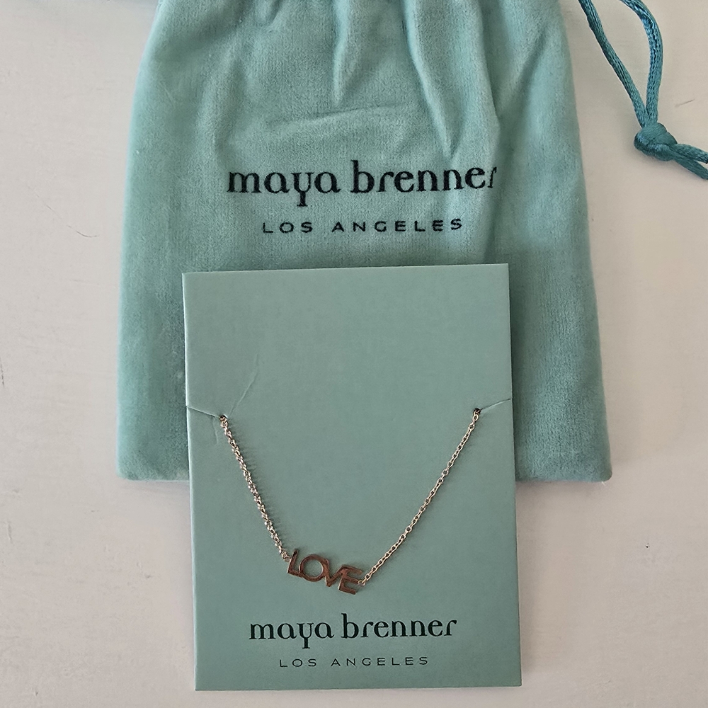 Maya Brenner LOVE Bracelet – Rose Gold-Tone with Pouch